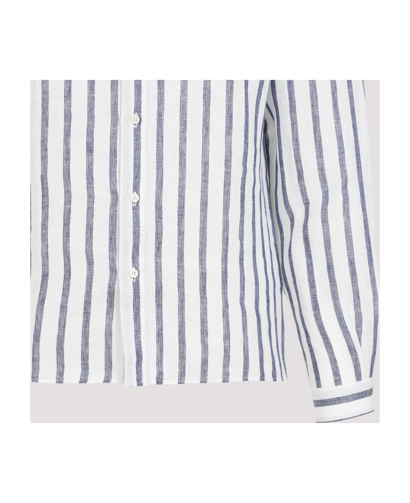 Brunello Cucinelli Striped Button-up Shirt - Bianco Denim