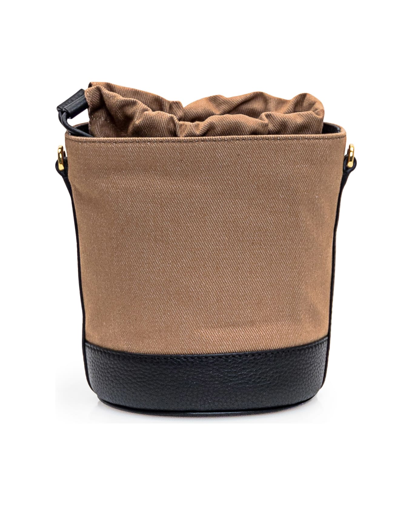 Bally Mini Bucket Bag - SAND/BLACK+ORO