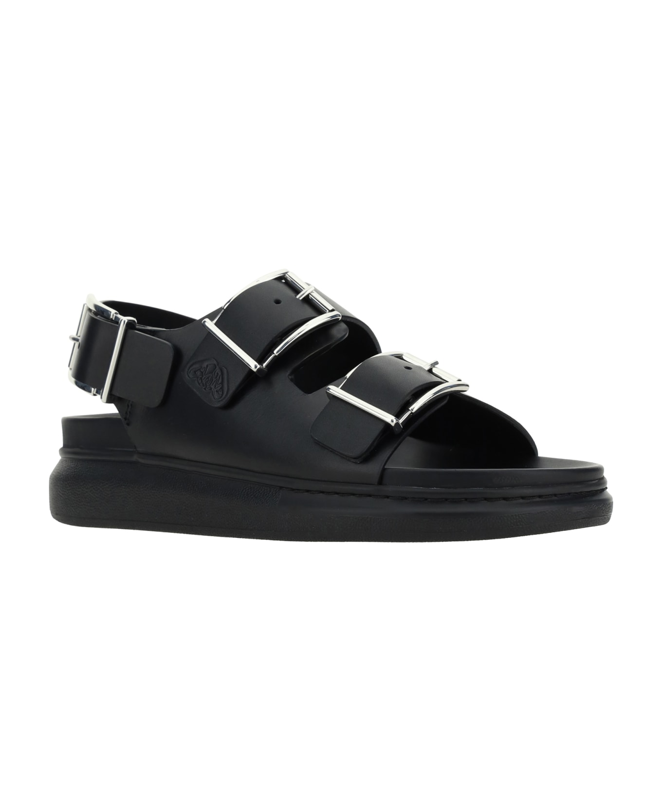 Alexander McQueen Leather Sandal - Black/silver その他各種シューズ