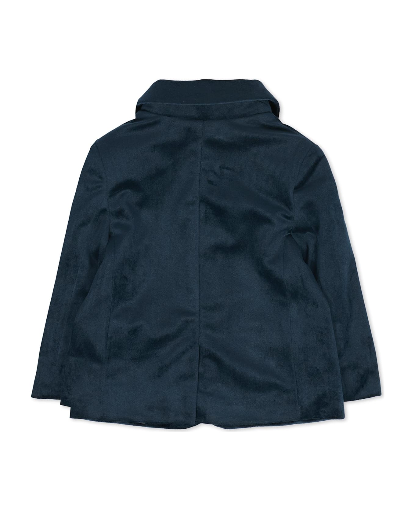 Patachou Blue Jacket For Baby Boy With Logo - Blue