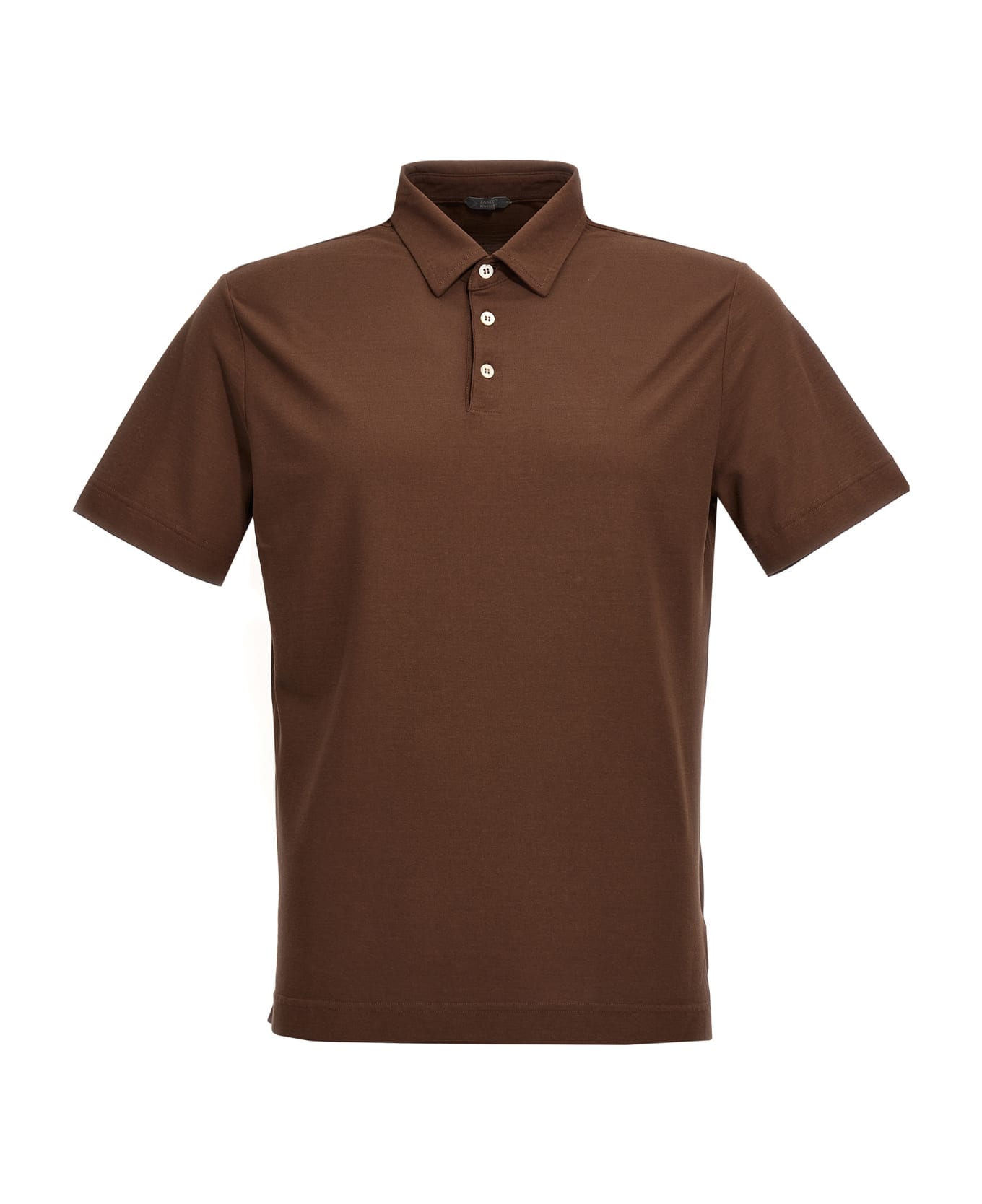 Zanone 'ice Cotton' Polo Shirt - Brown ポロシャツ