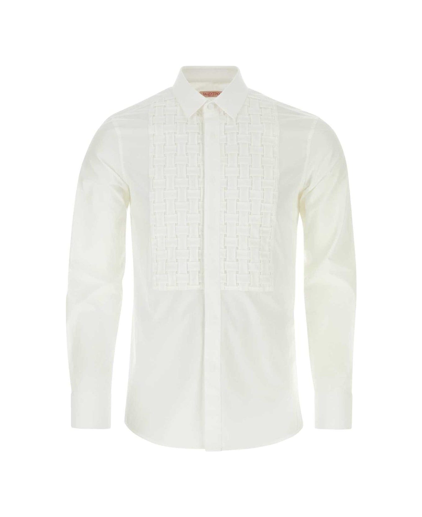 Valentino Long-sleeved Poplin Shirt - BIANCO