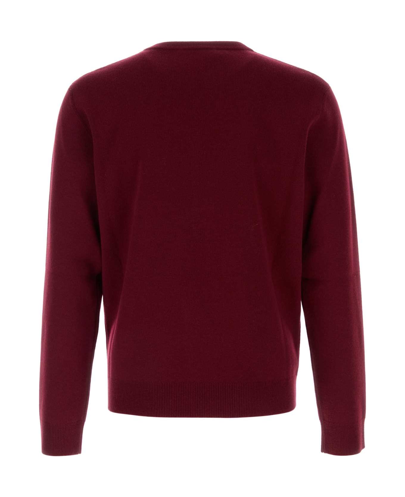 Gucci Tiziano Red Wool Blend Sweater - BURGUNDYBLUEMC