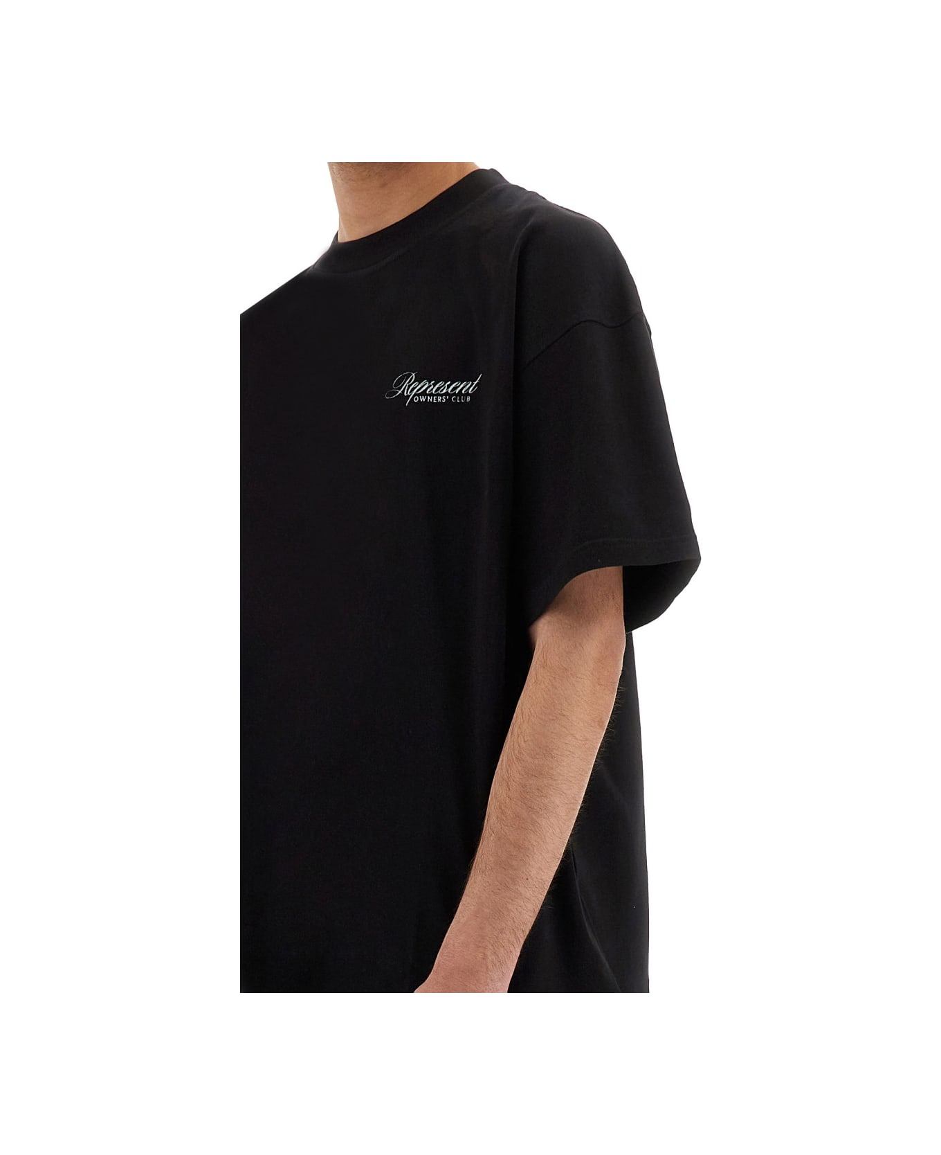 REPRESENT "represent Owners Club Script" T-shirt - BLACK