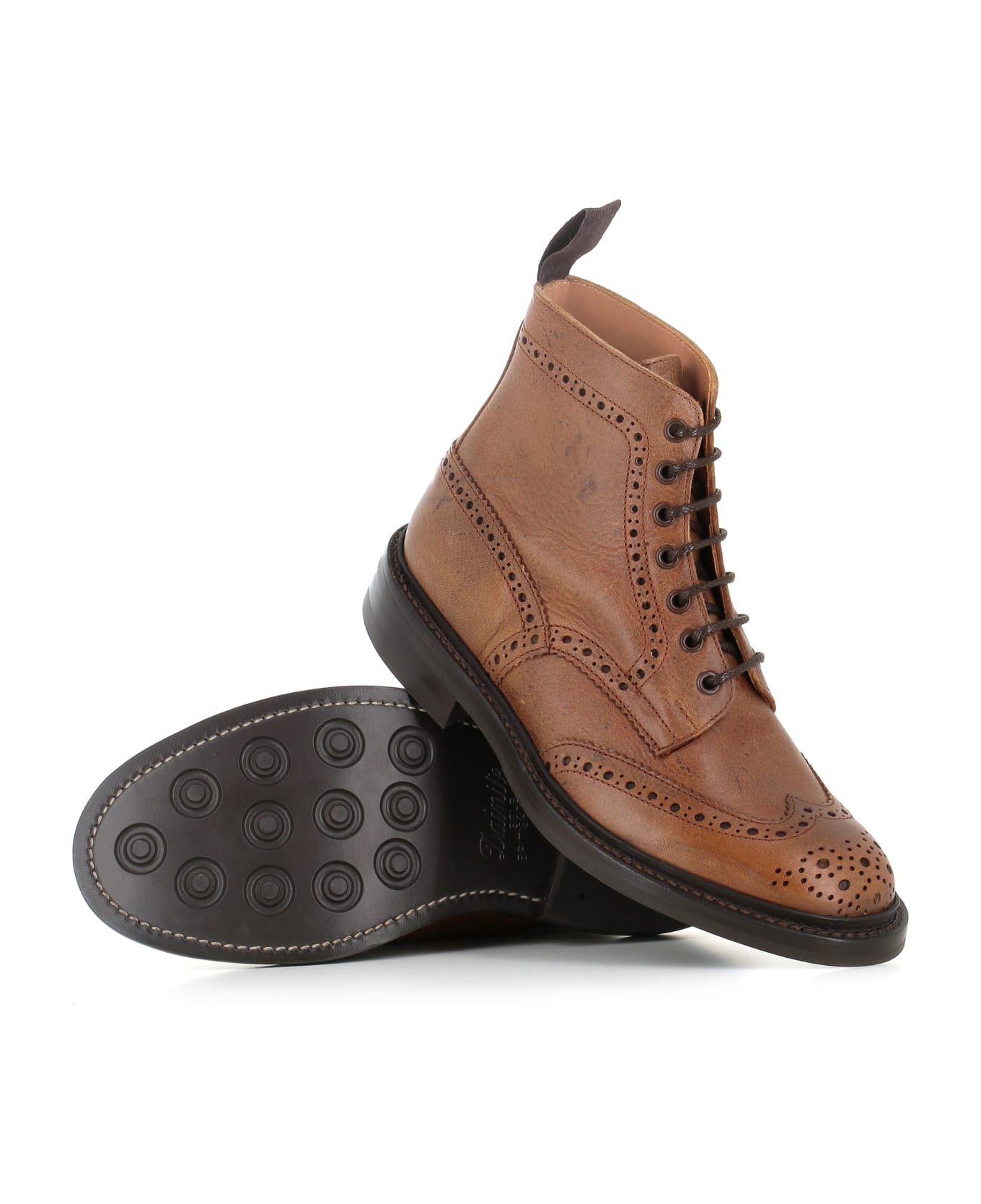 Tricker's Lace-up Boot Stow - Cognac
