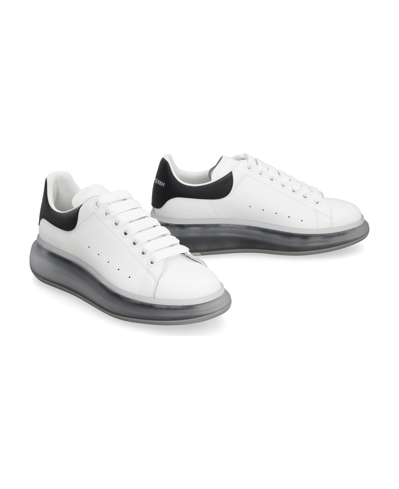 Alexander McQueen Larry Leather Sneakers - White Navy Navy スニーカー