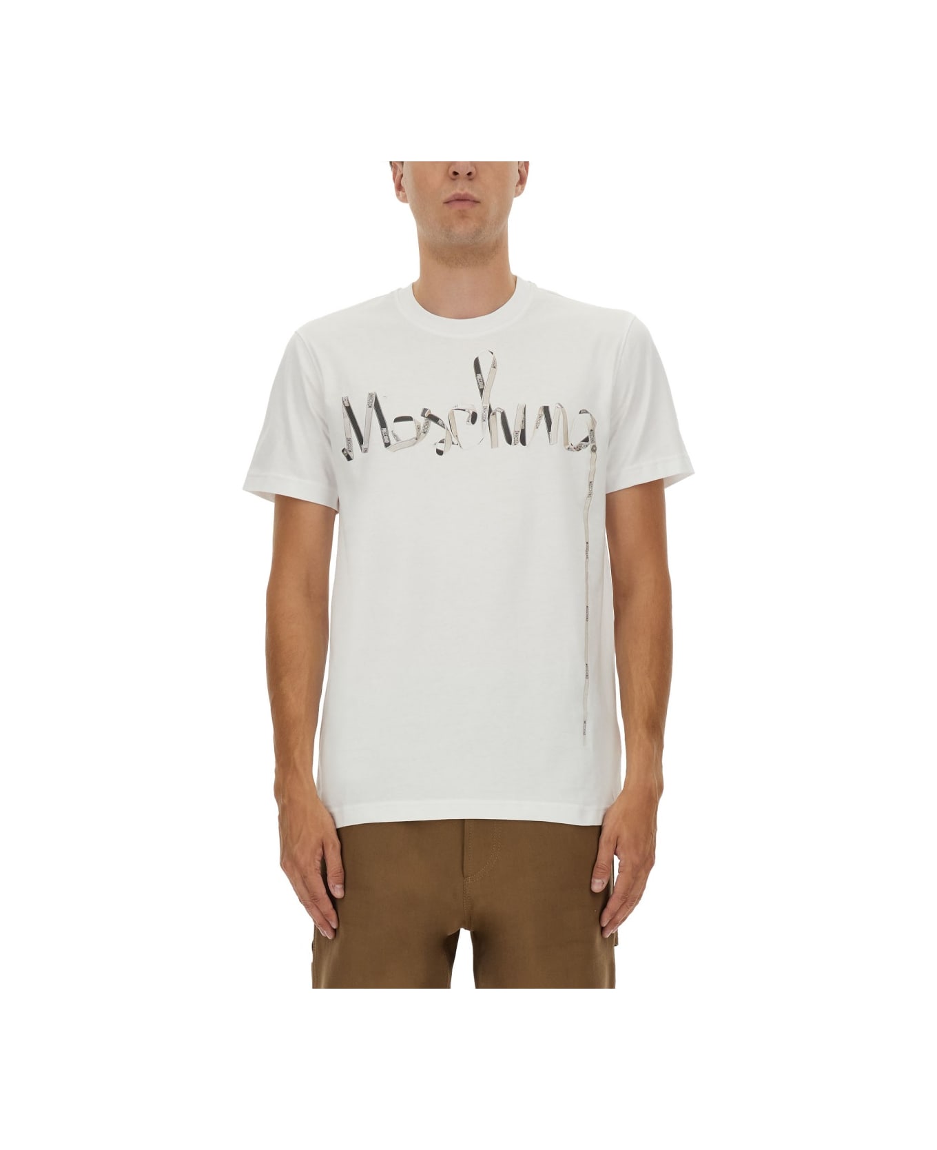 Moschino Printed Cotton T-shirt - WHITE