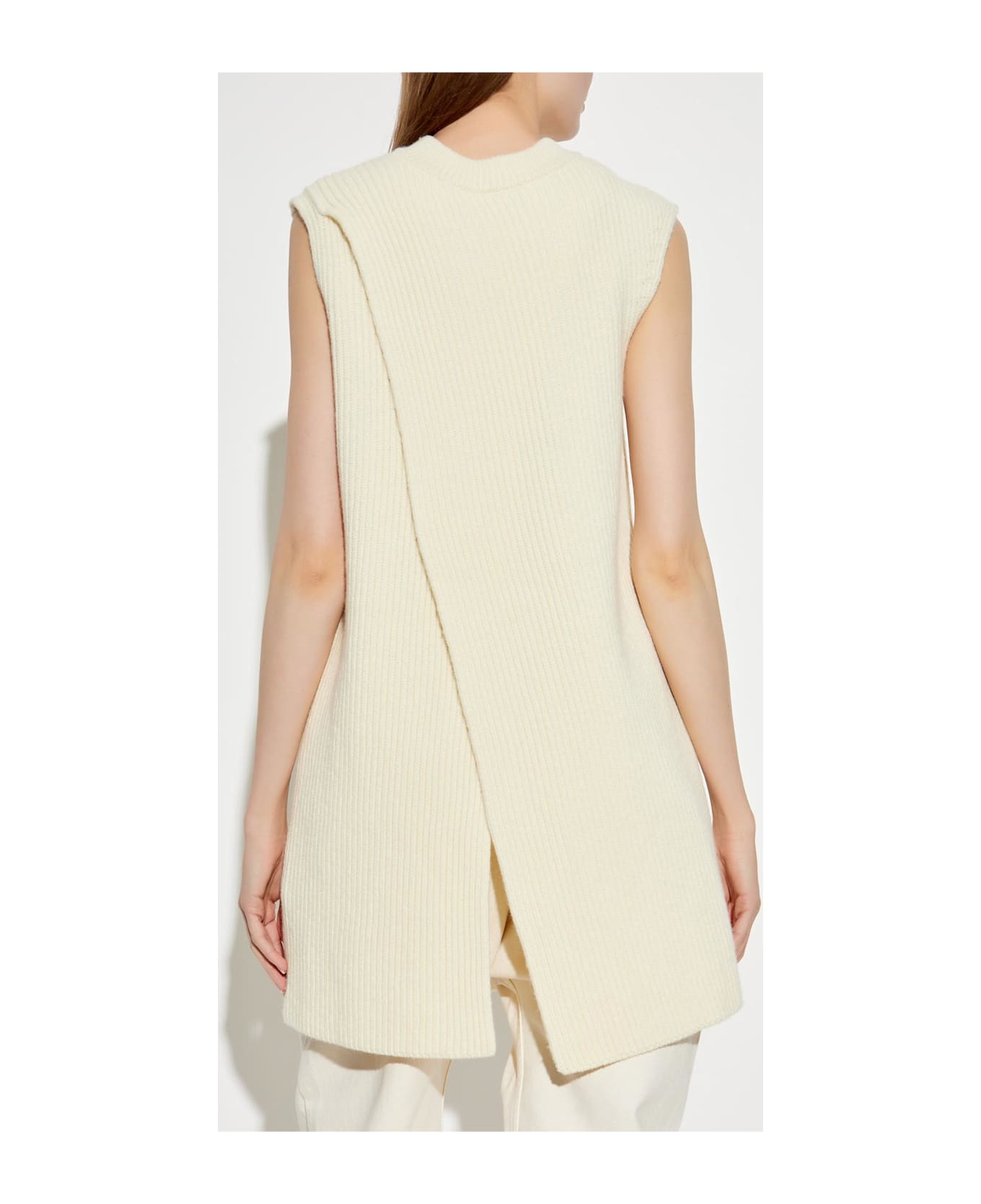 Jil Sander Wool Vest - EGGSHELL