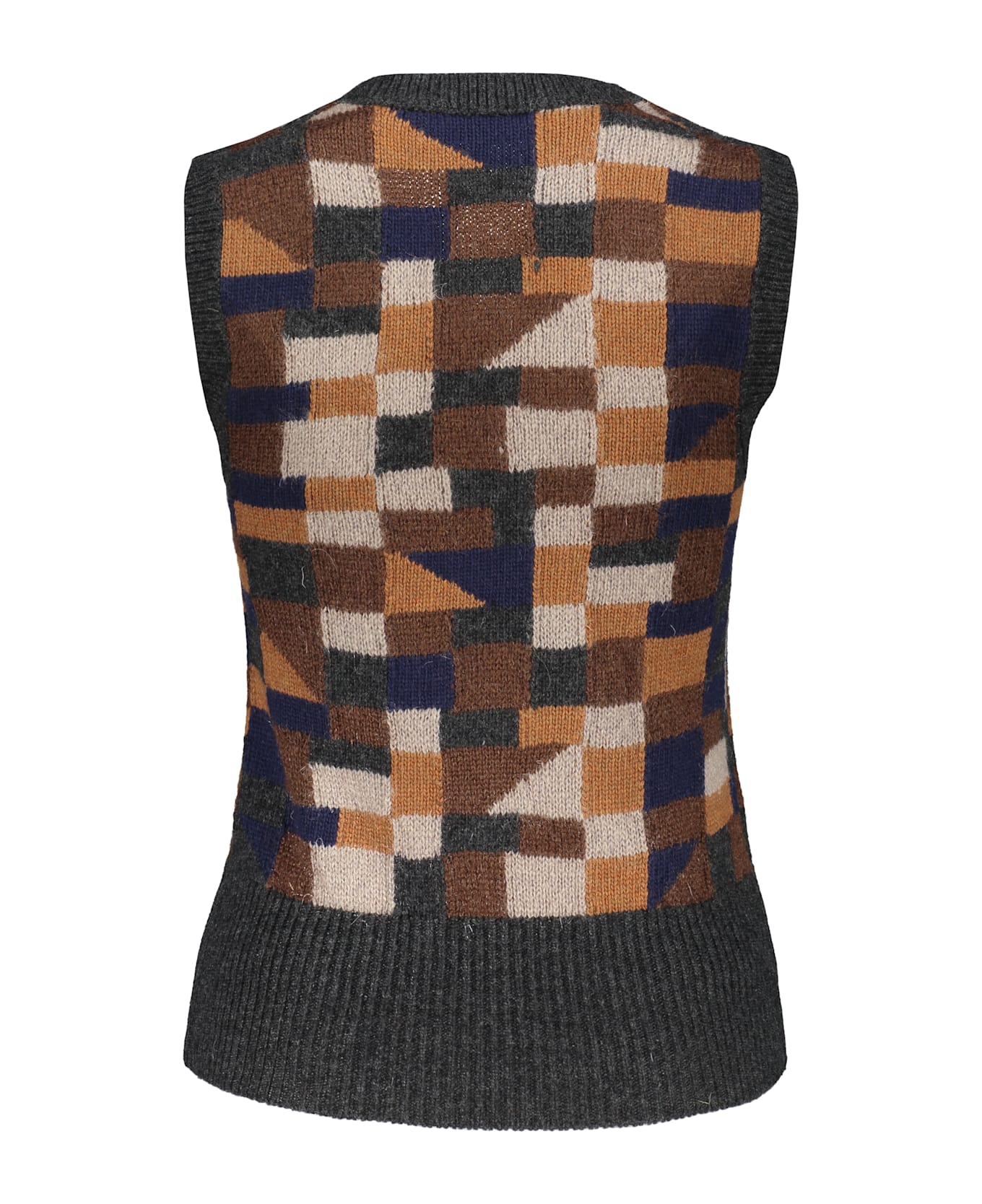 Etro Wool Blend Vest - grey