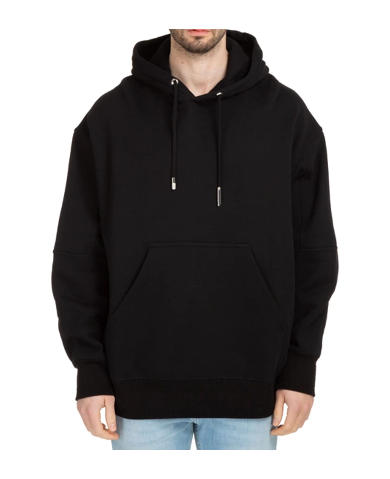 Givenchy Cotton Logo Hooded Sweatshirt - Black