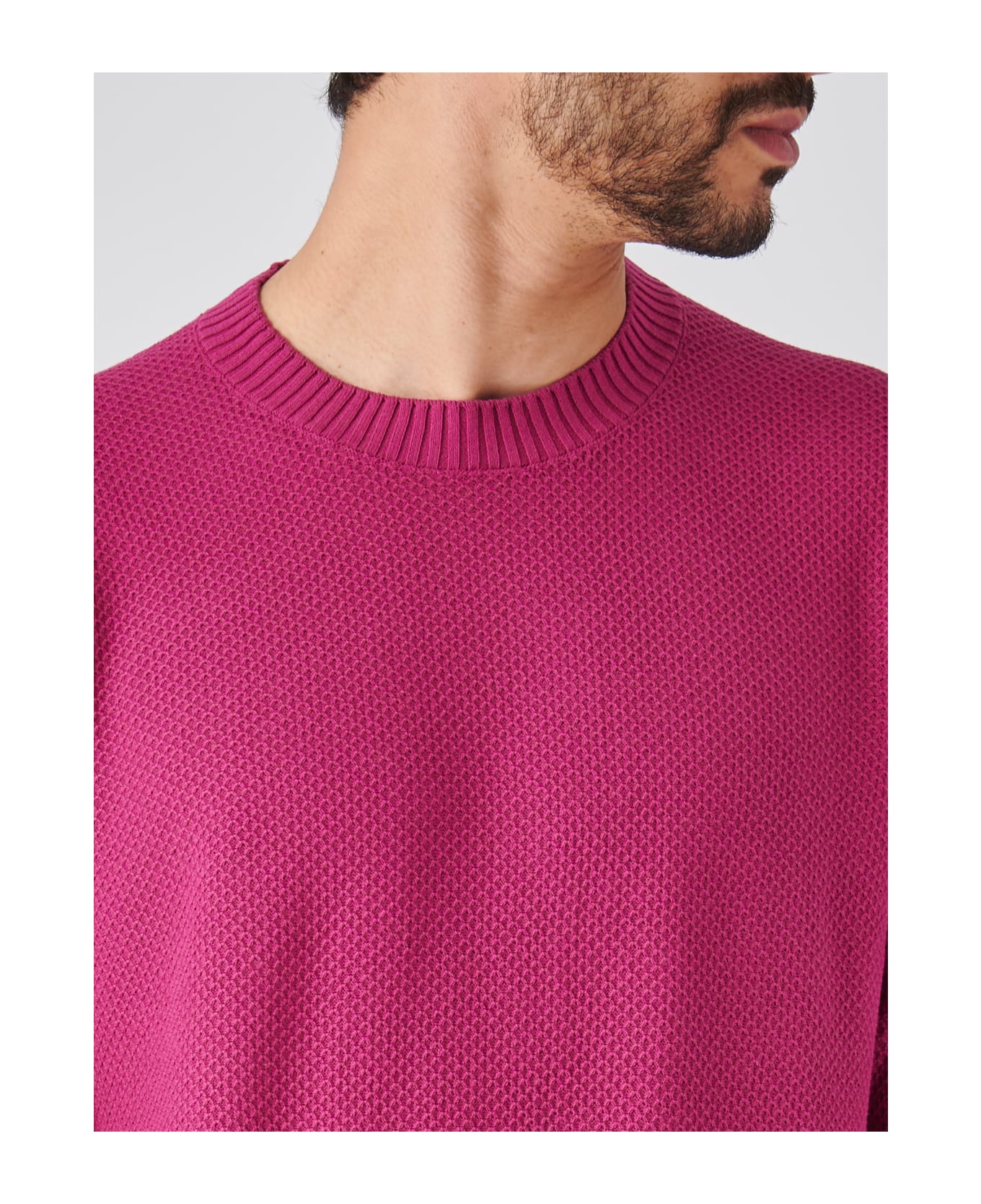 Gran Sasso Paricollo M/l Sweater - MAGENTA