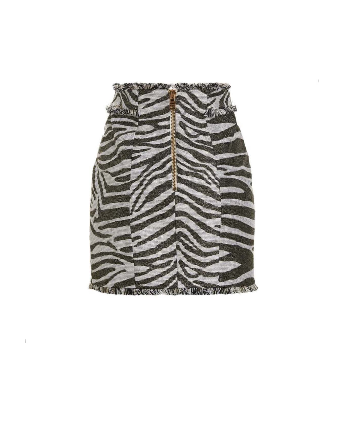 Balmain 'lurex Zebra' Skirt - Multicolor スカート