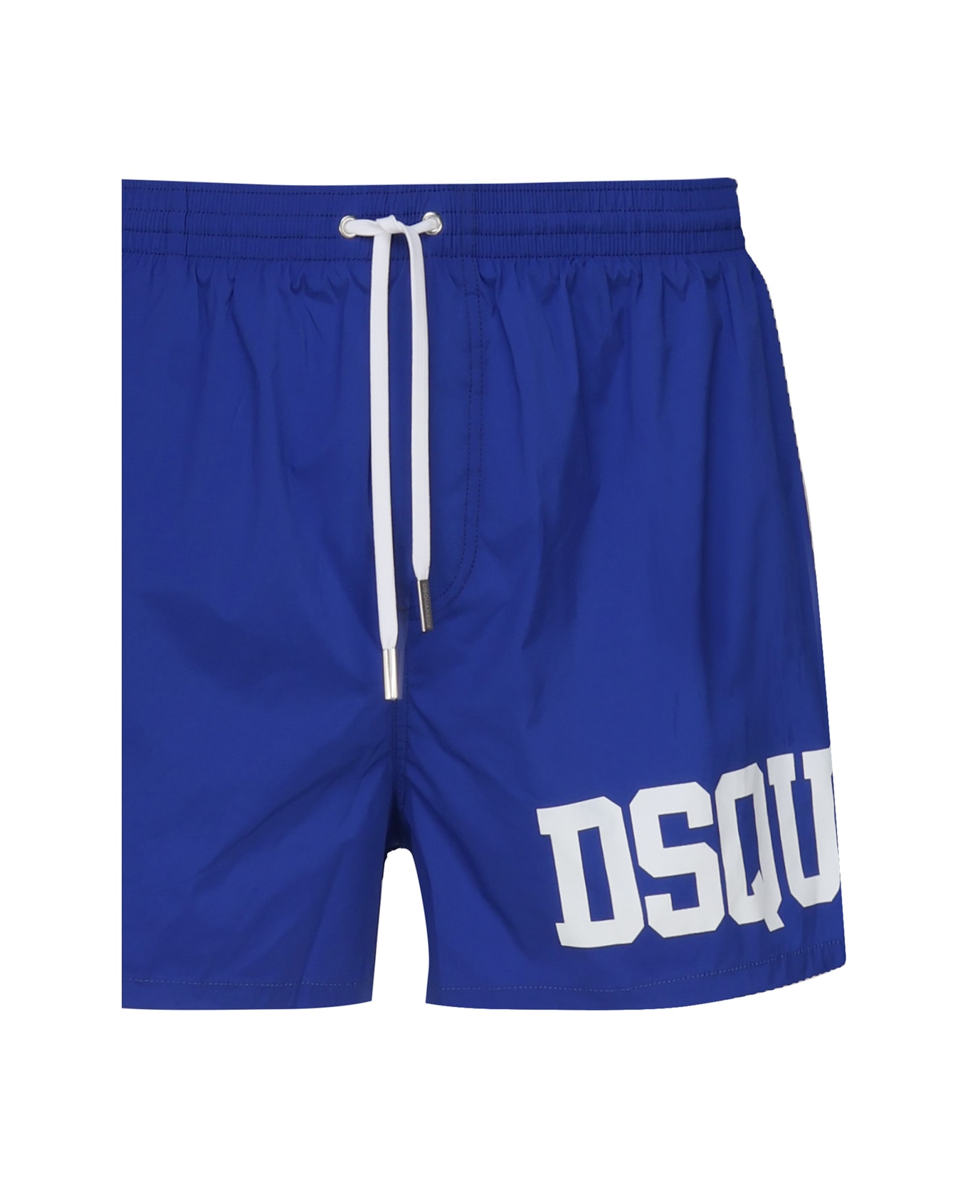 Dsquared2 Logo Swimsuit In Contrasting Color - Blu e Bianco 水着