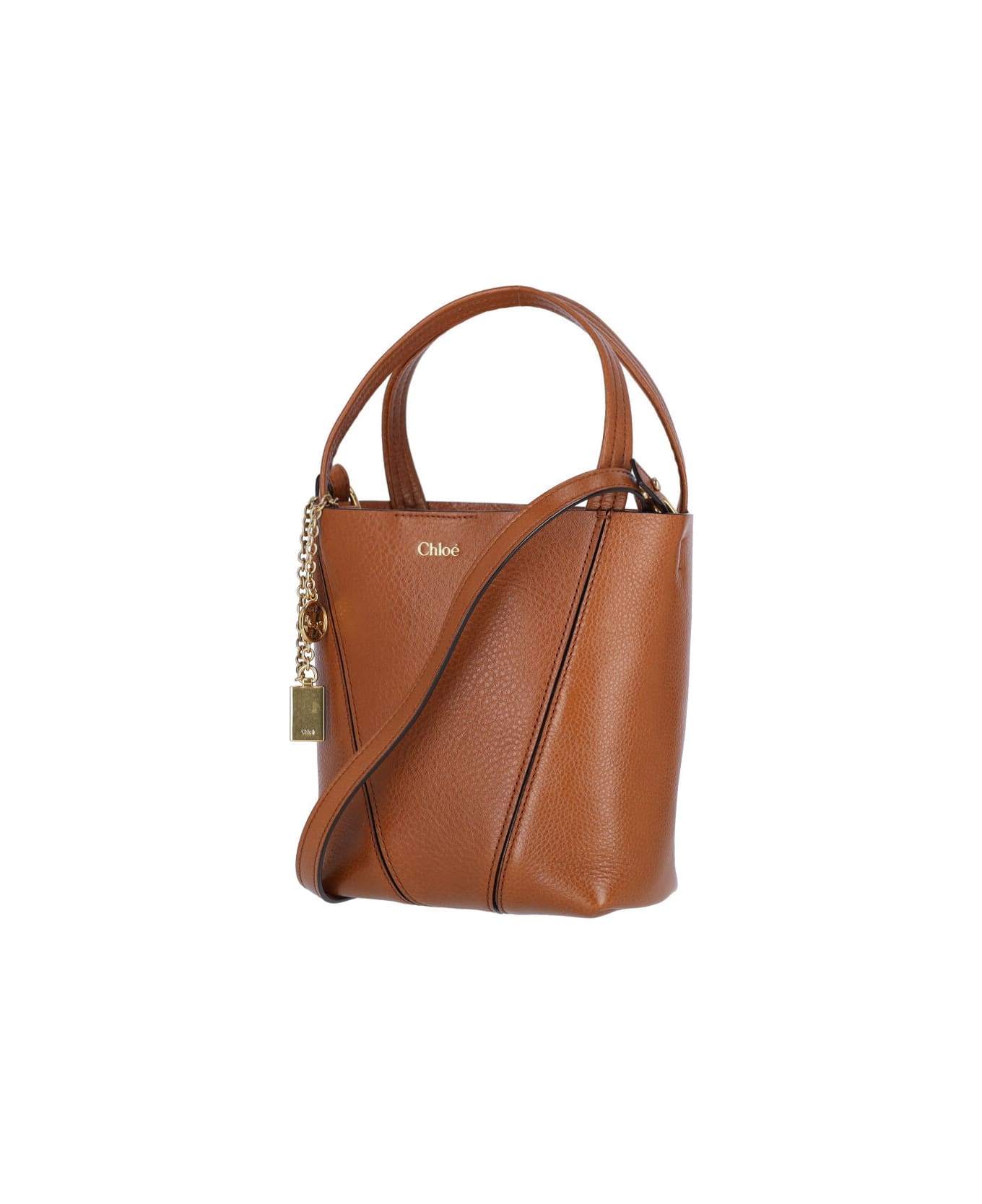 Chloé Small Tote Bag "spin" - Brown