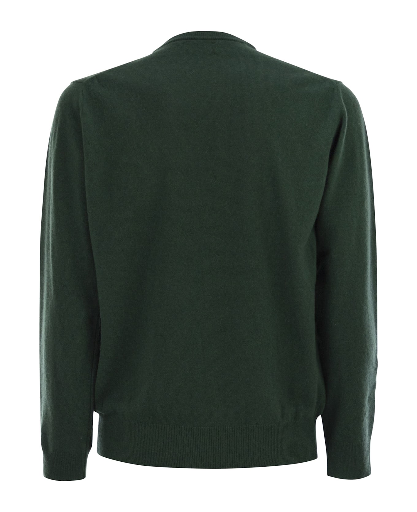 MC2 Saint Barth Heron - Crew Neck Jumper With Embroidery On The Chest - Green