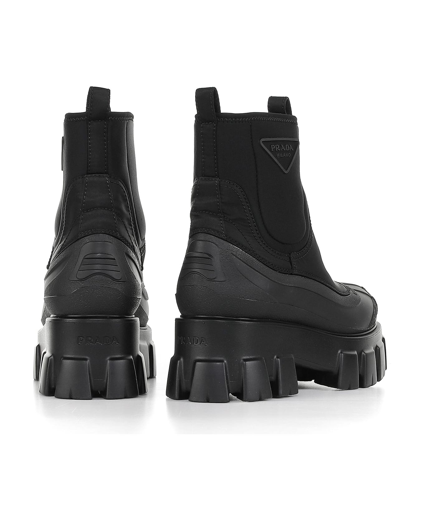 Prada Monolith Ankle Boot - BLACK