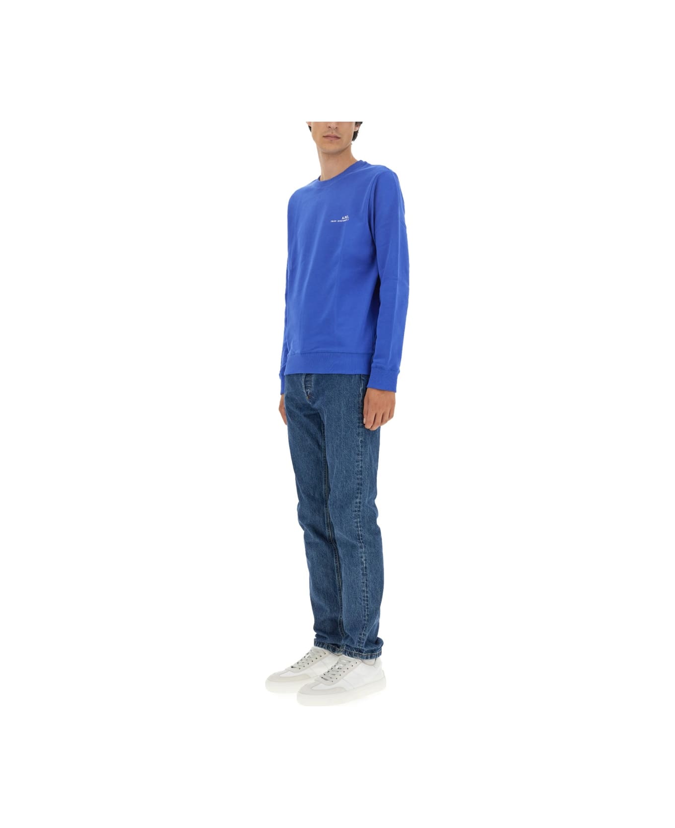 A.P.C. Sweatshirt With Logo - BLUE フリース