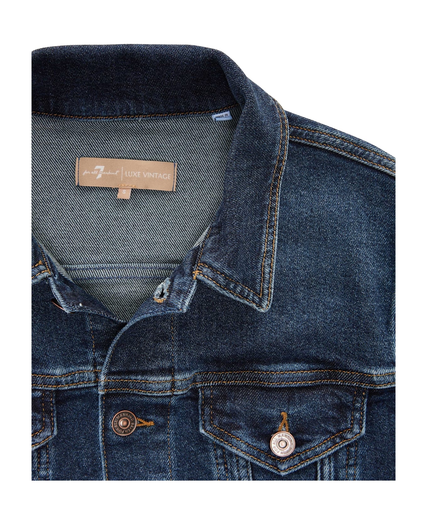 7 For All Mankind Classic Trucker Cisco - Dark Blue