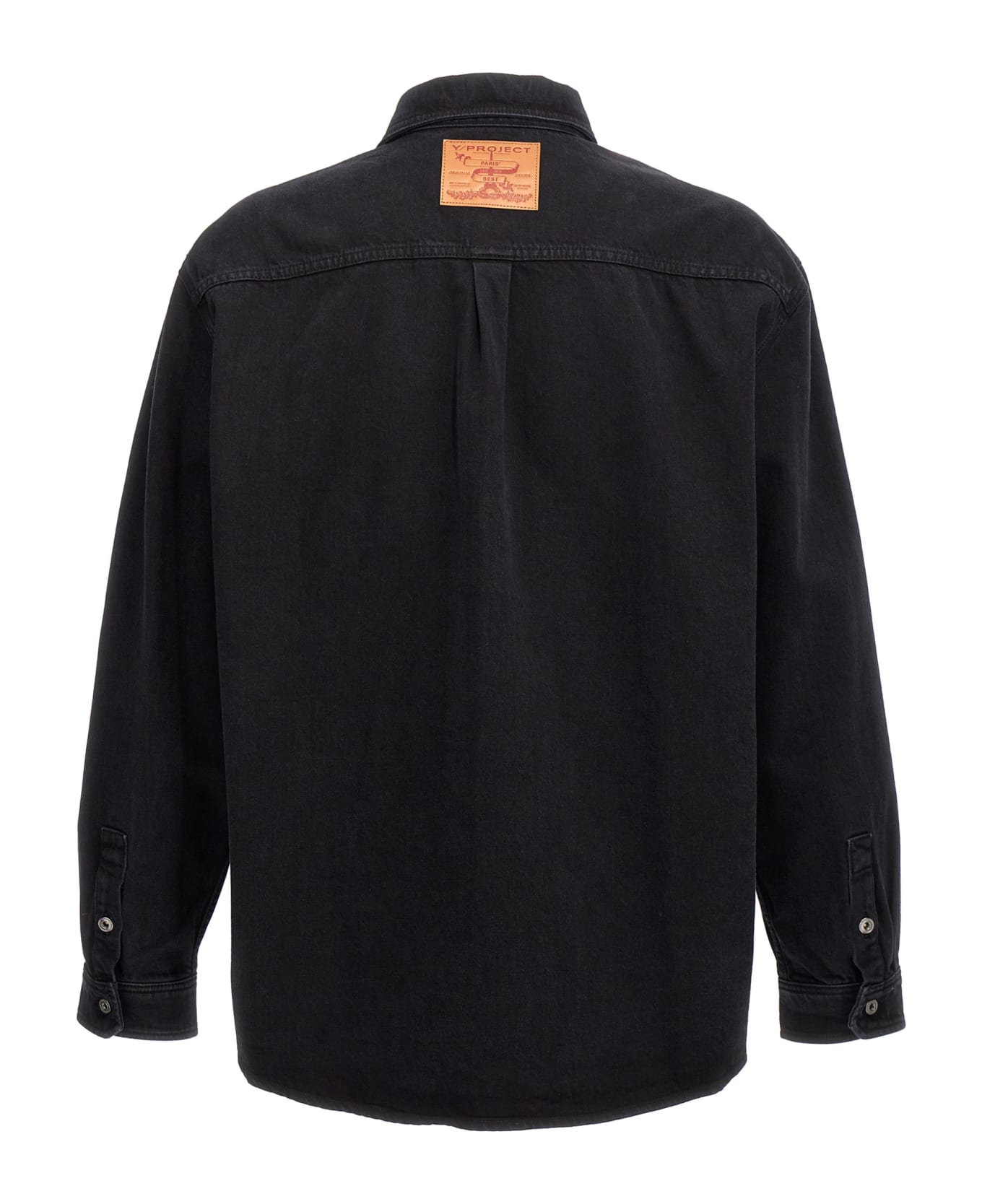 Y/Project 'evergreen Snap Off' Shirt - Black  