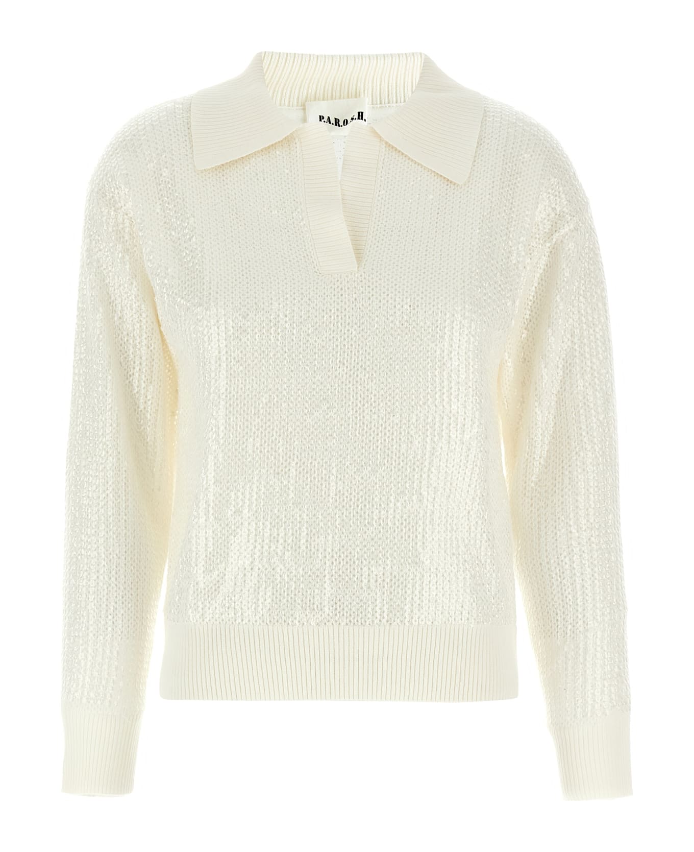 Parosh 'cobalto' Sweater - White