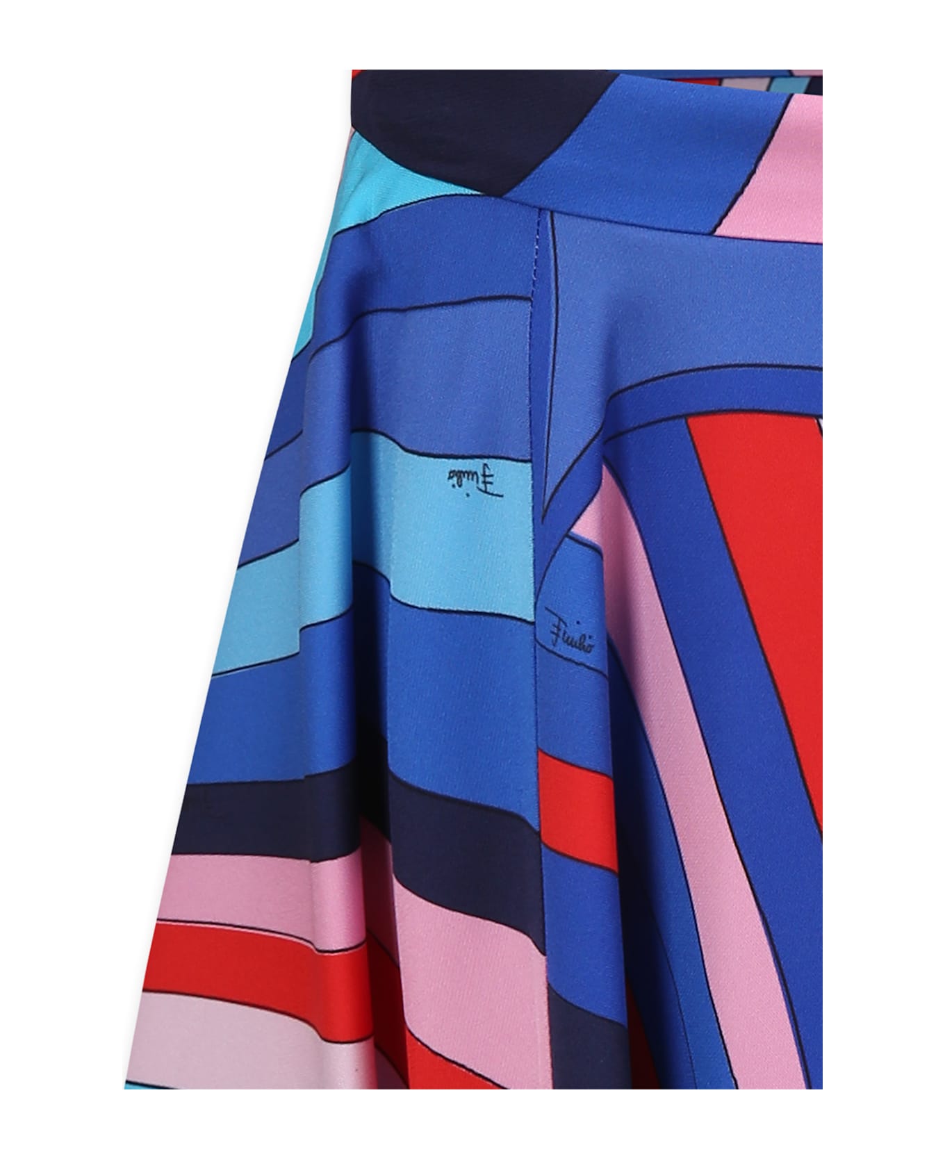Pucci Multicolor Skirt For Girl With Marble Print - Multicolor