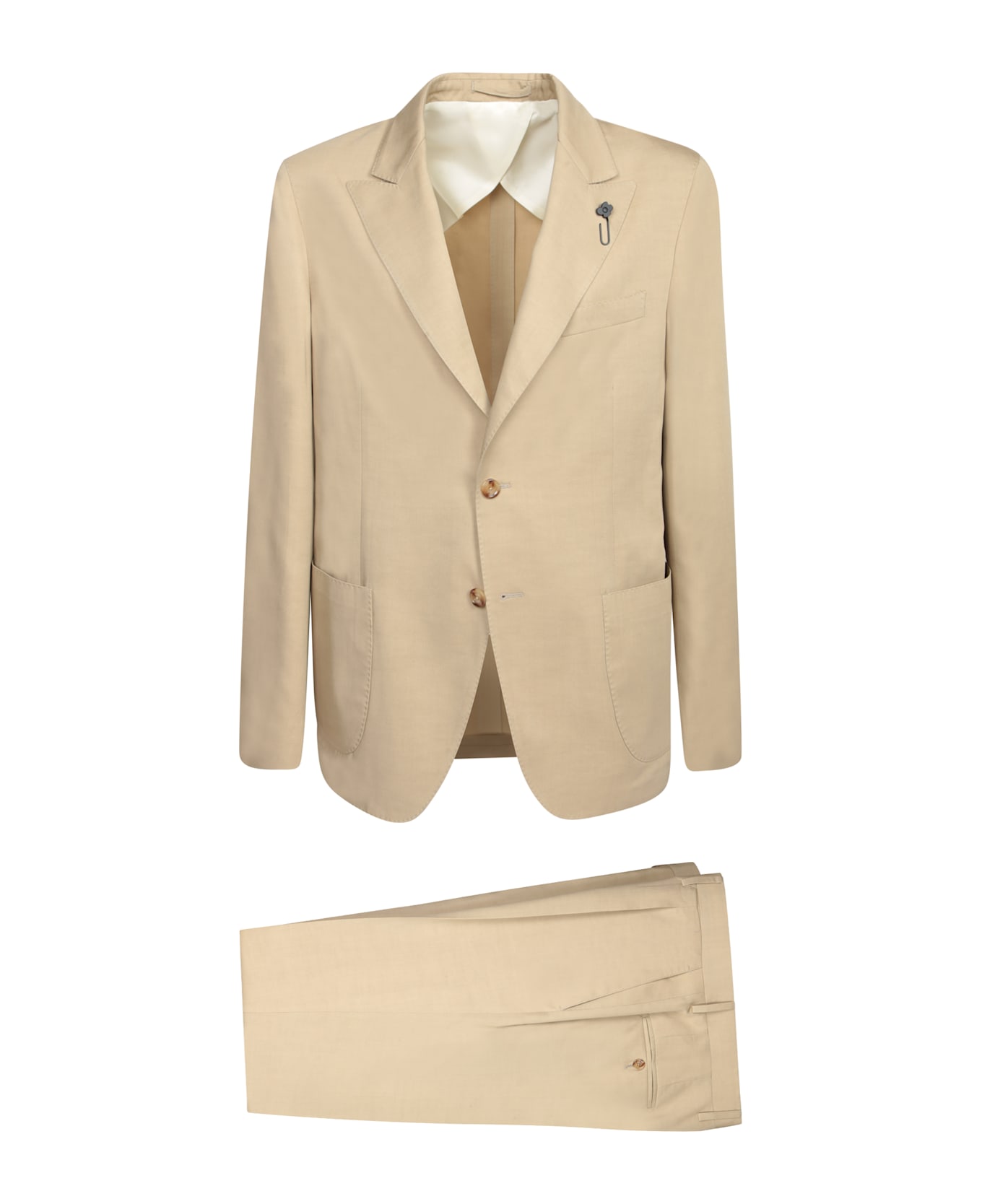 Lardini Lyocell Suit In Beige - Beige