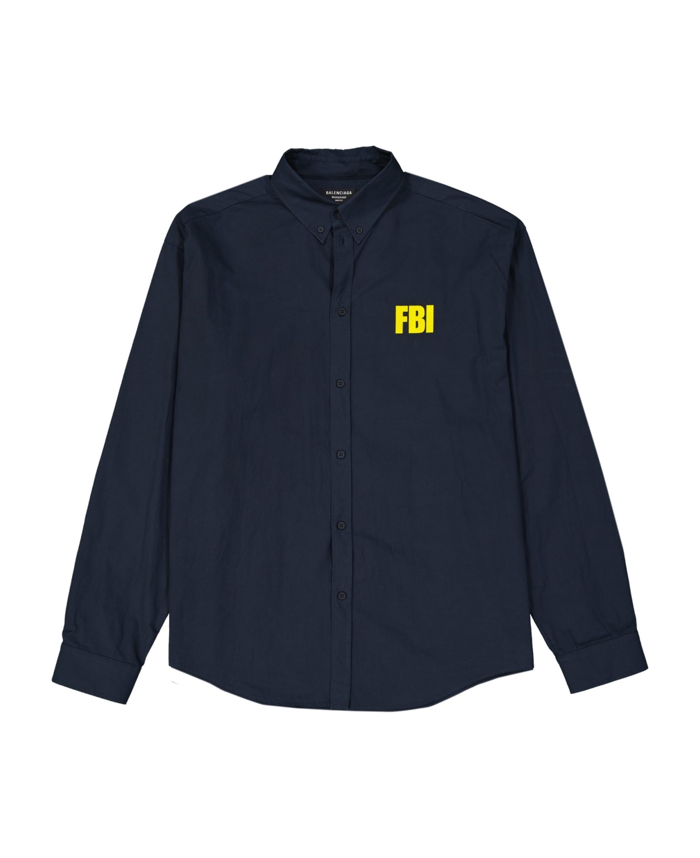Balenciaga Fbi Cotton Shirt - Blue