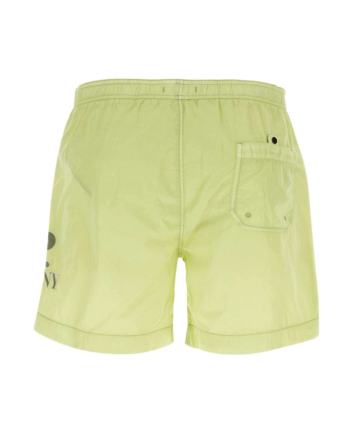 C.P. Company Lime Green Nylon Swimming Shorts - WHITEPEAR