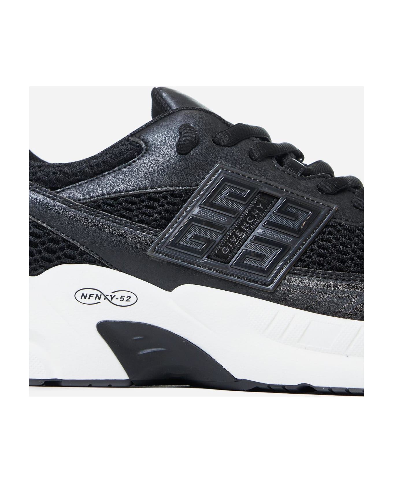 Givenchy Nfnty-52 Mesh And Leather Sneakers