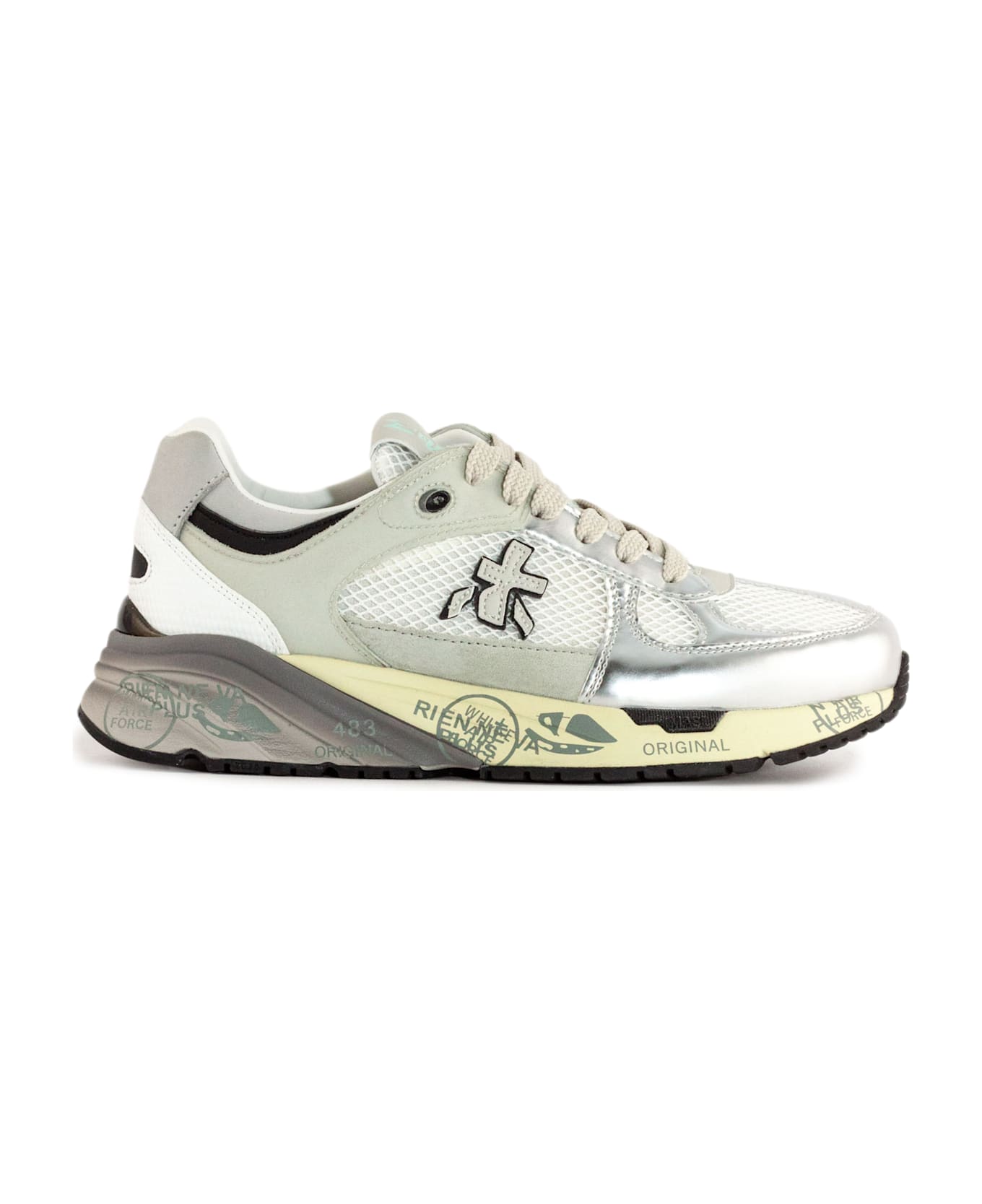Premiata Silver Leather Mase Sneaker - Silver