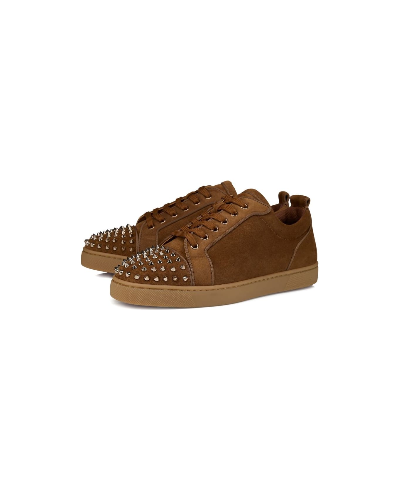 Christian Louboutin Louis Junior Leather Sneakers - Brown