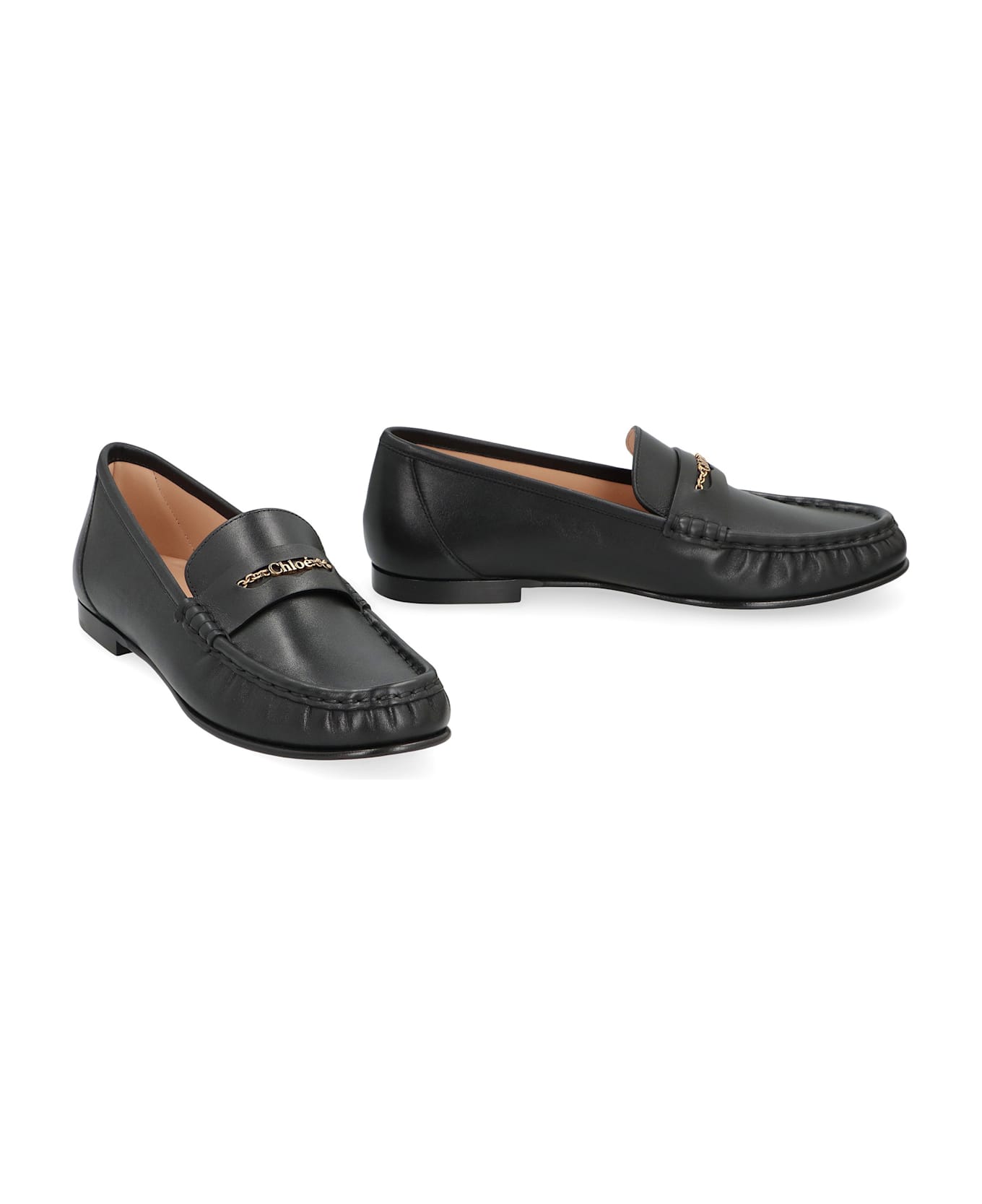 Chloé Leather Loafers - black