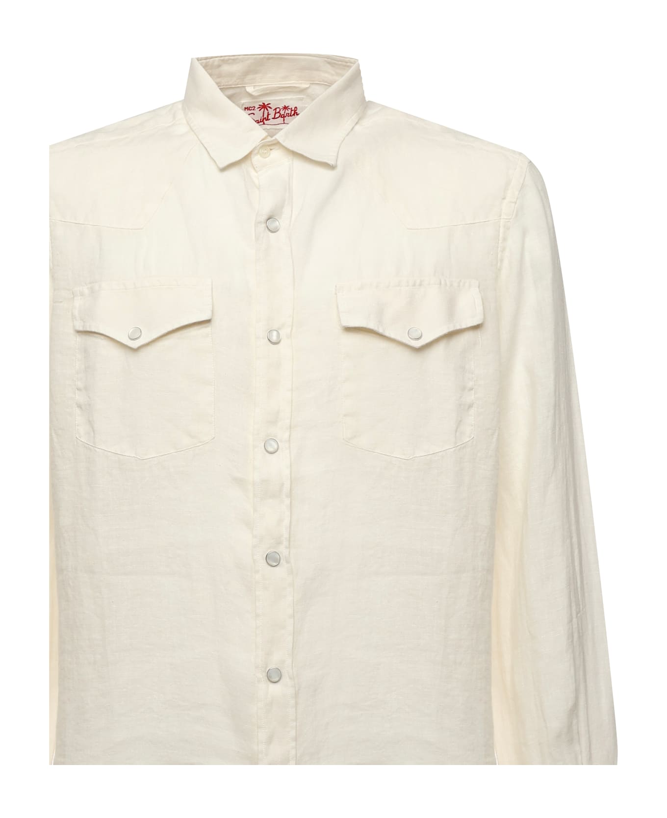 MC2 Saint Barth Greg Linen Shirt - White