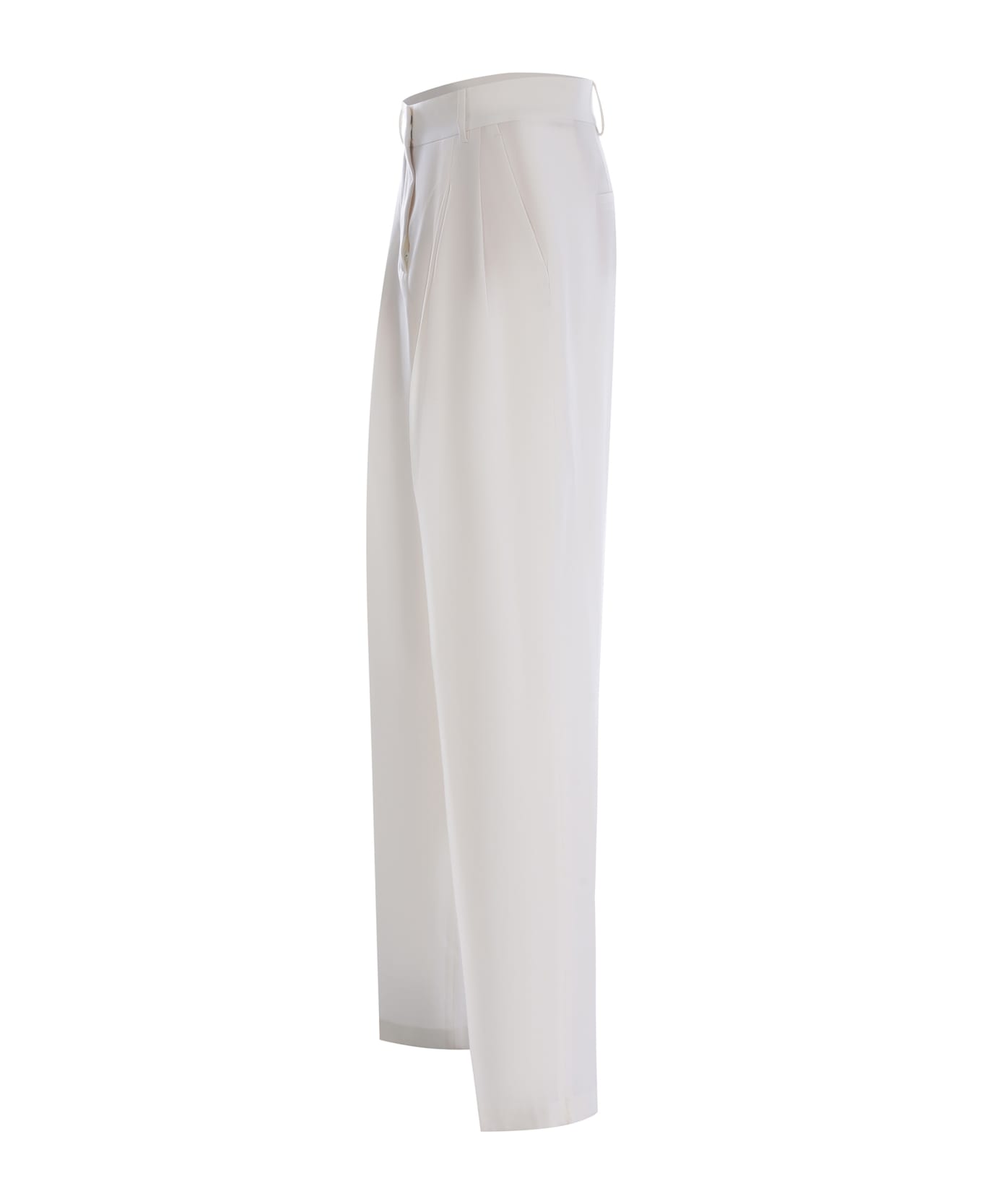Manuel Ritz Trousers Manuel Ritz Made Of Wool Canvas - Off white ボトムス