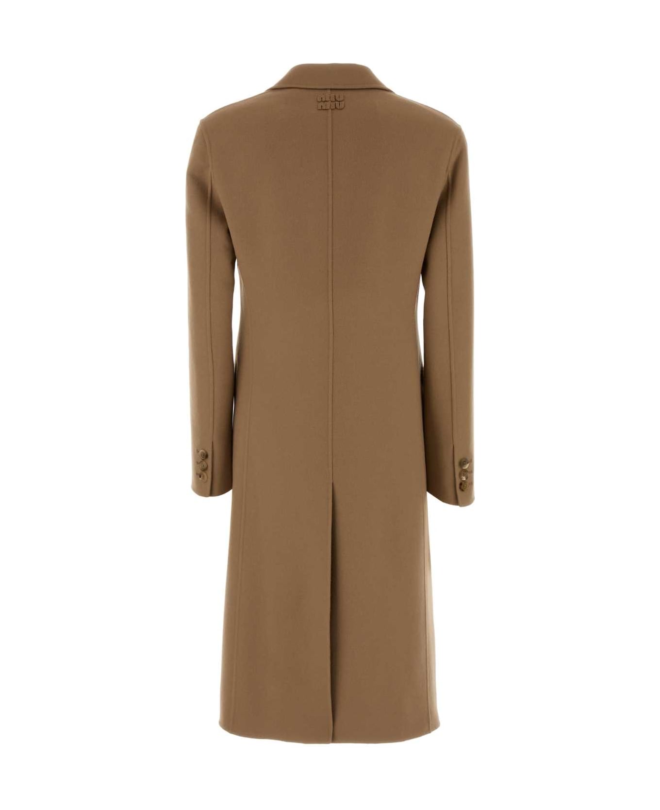 Miu Miu Camel Wool Blend Coat - CAMMELLO