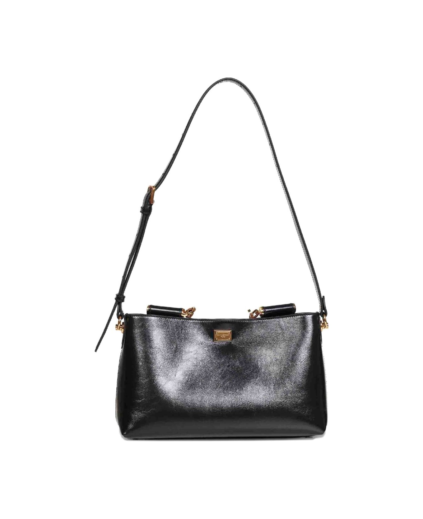 Dolce & Gabbana Vittoria Leather Handbag - Black