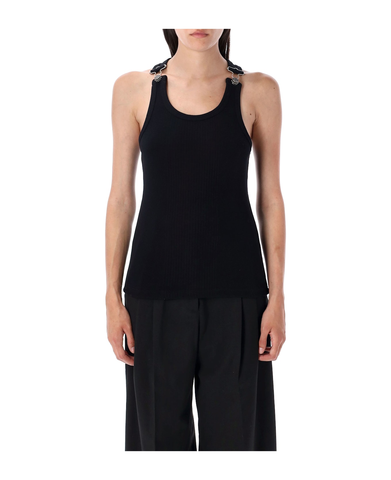 Jean Paul Gaultier Overall Buckle Tank Top - BLACK