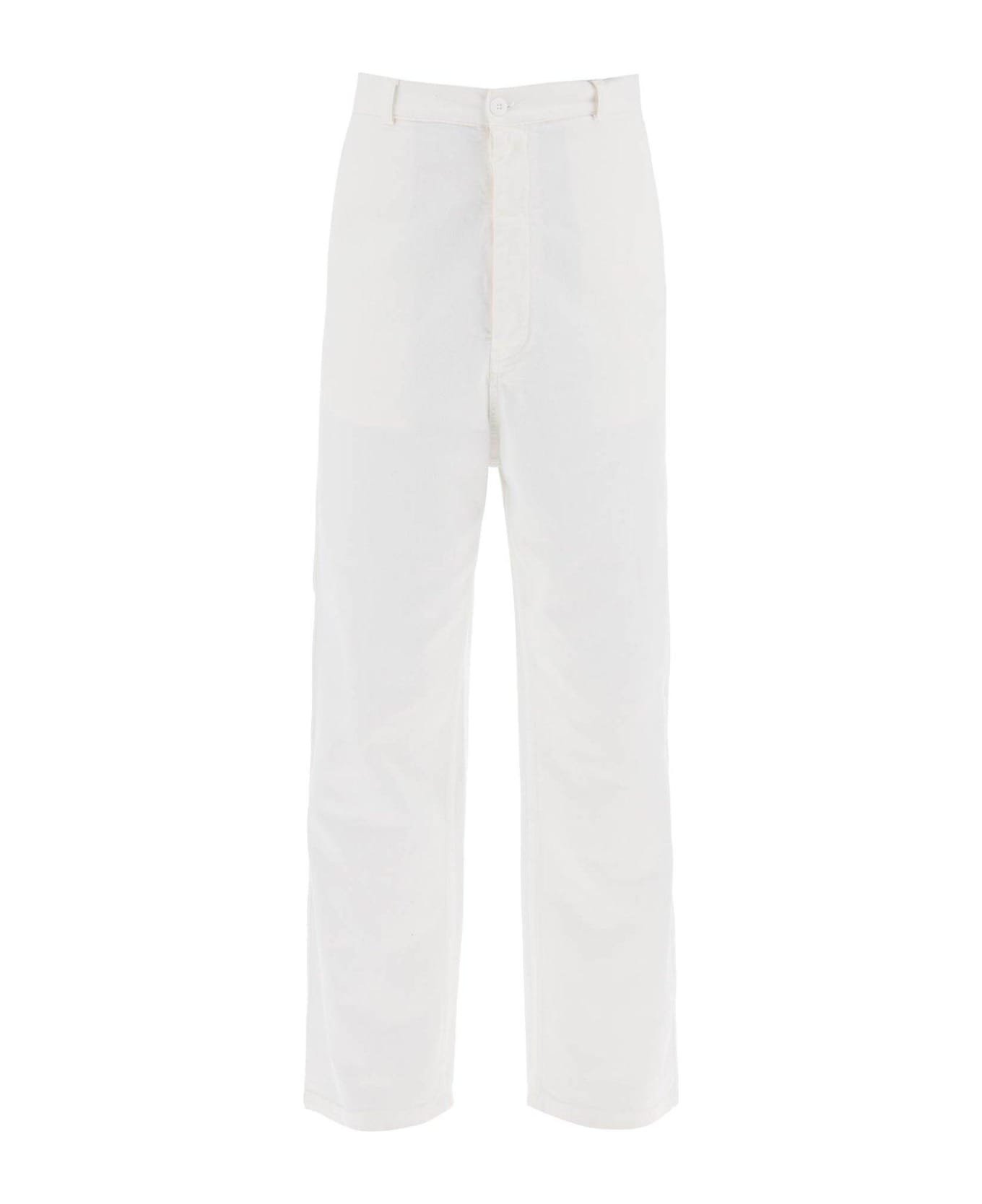 MM6 Maison Margiela Mid-rise Straight-leg Trousers - OFF WHITE (White)