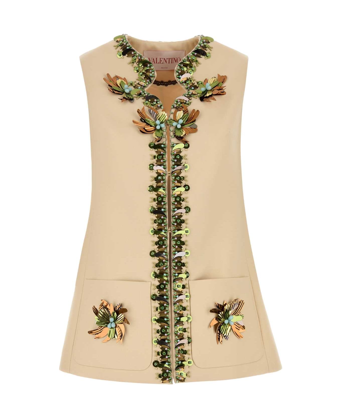 Valentino Garavani Cream Wool Blend Vest - BETULLAGOLD