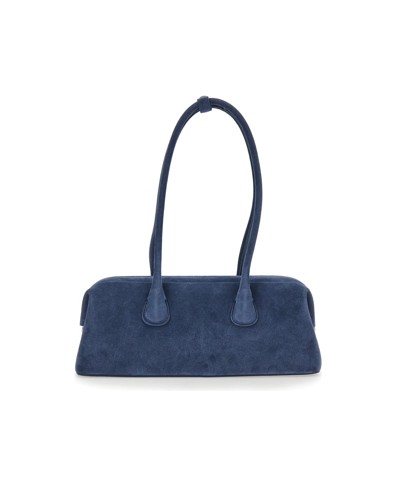OSOI 
boat Wide
 Blue Shoulder Bag With Round Handles In Suede Woman - Blu