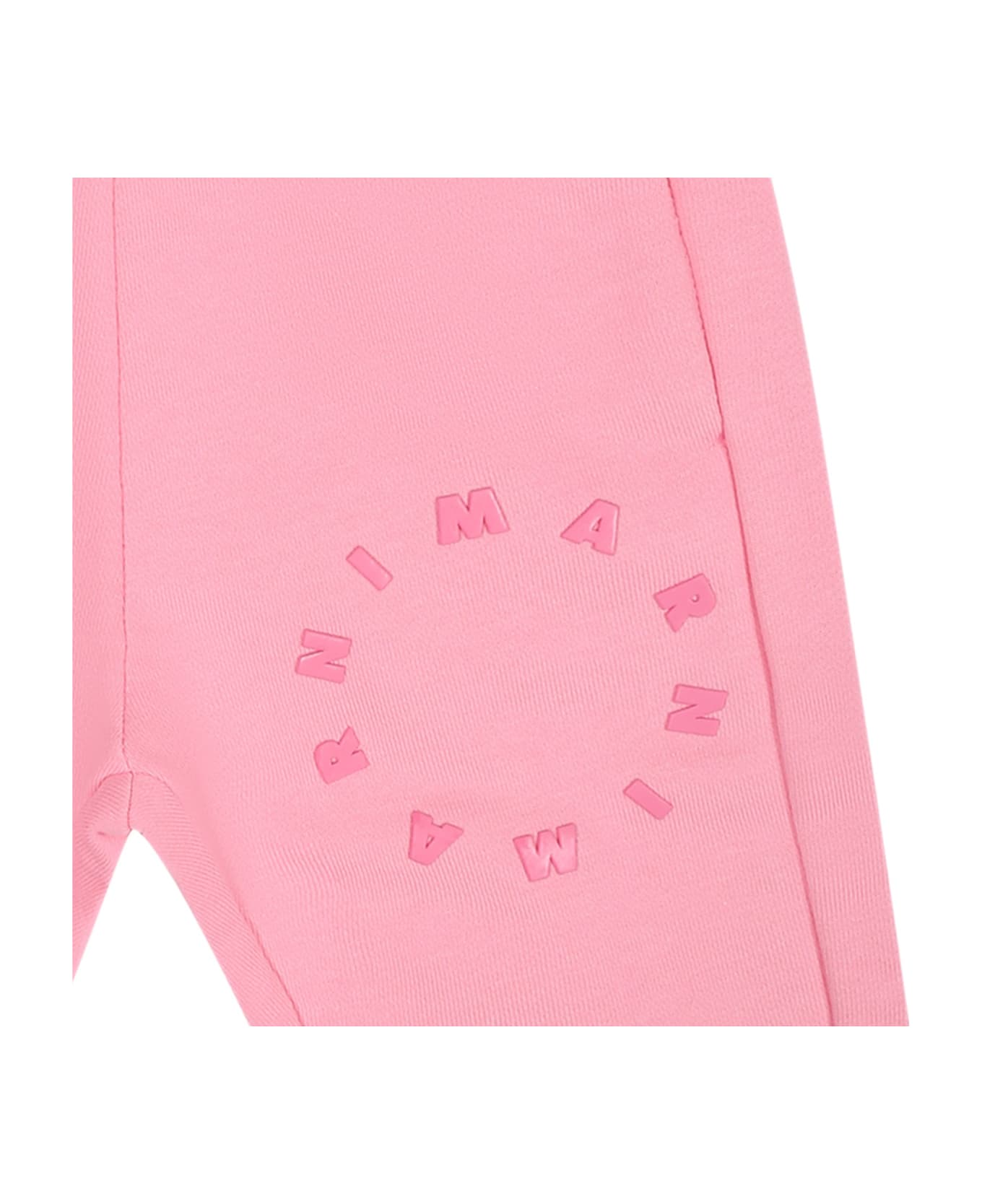 Marni Pink Trousers For Baby Girl With Logo - Pink