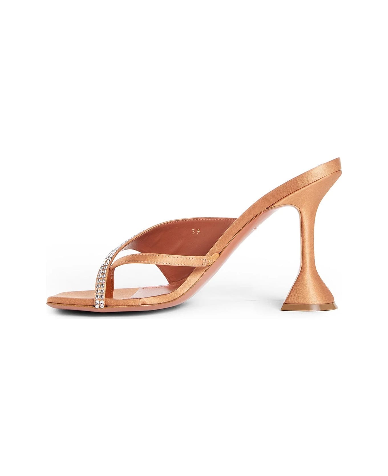 Amina Muaddi Shiona Slipper Crystals 95 Mules - Orange
