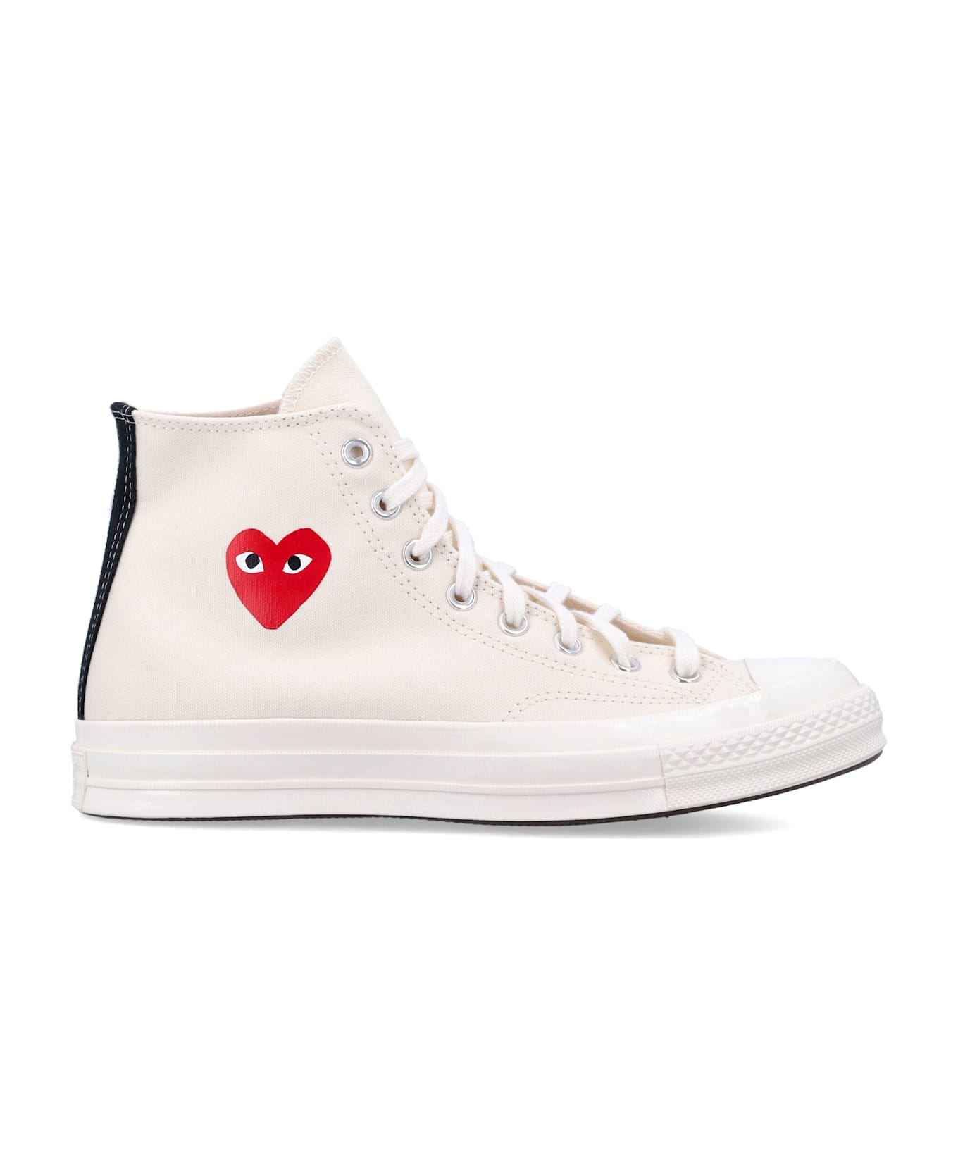 Comme des Garçons Small Heart Hi Top - WHITE