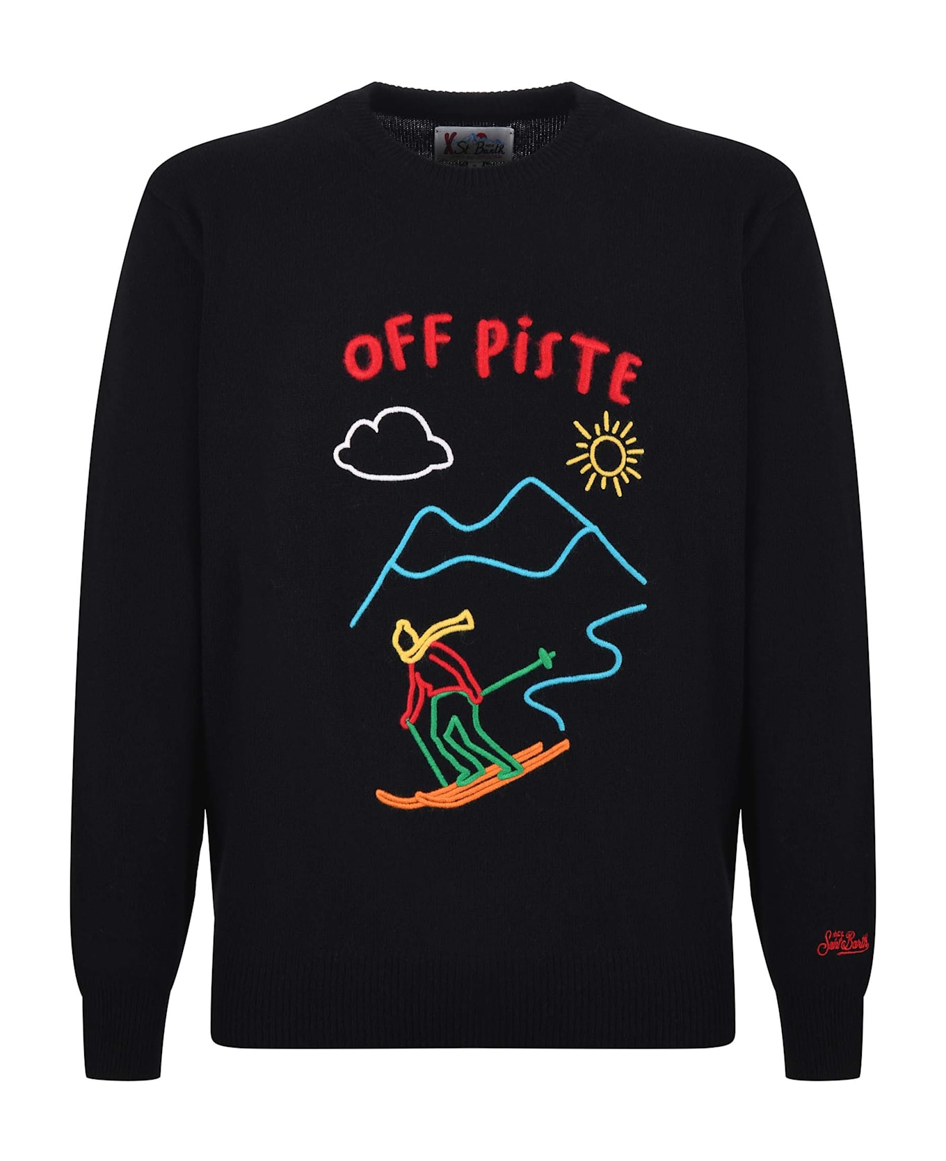 MC2 Saint Barth Sweater In Wool And Cashmere Blend. - Black