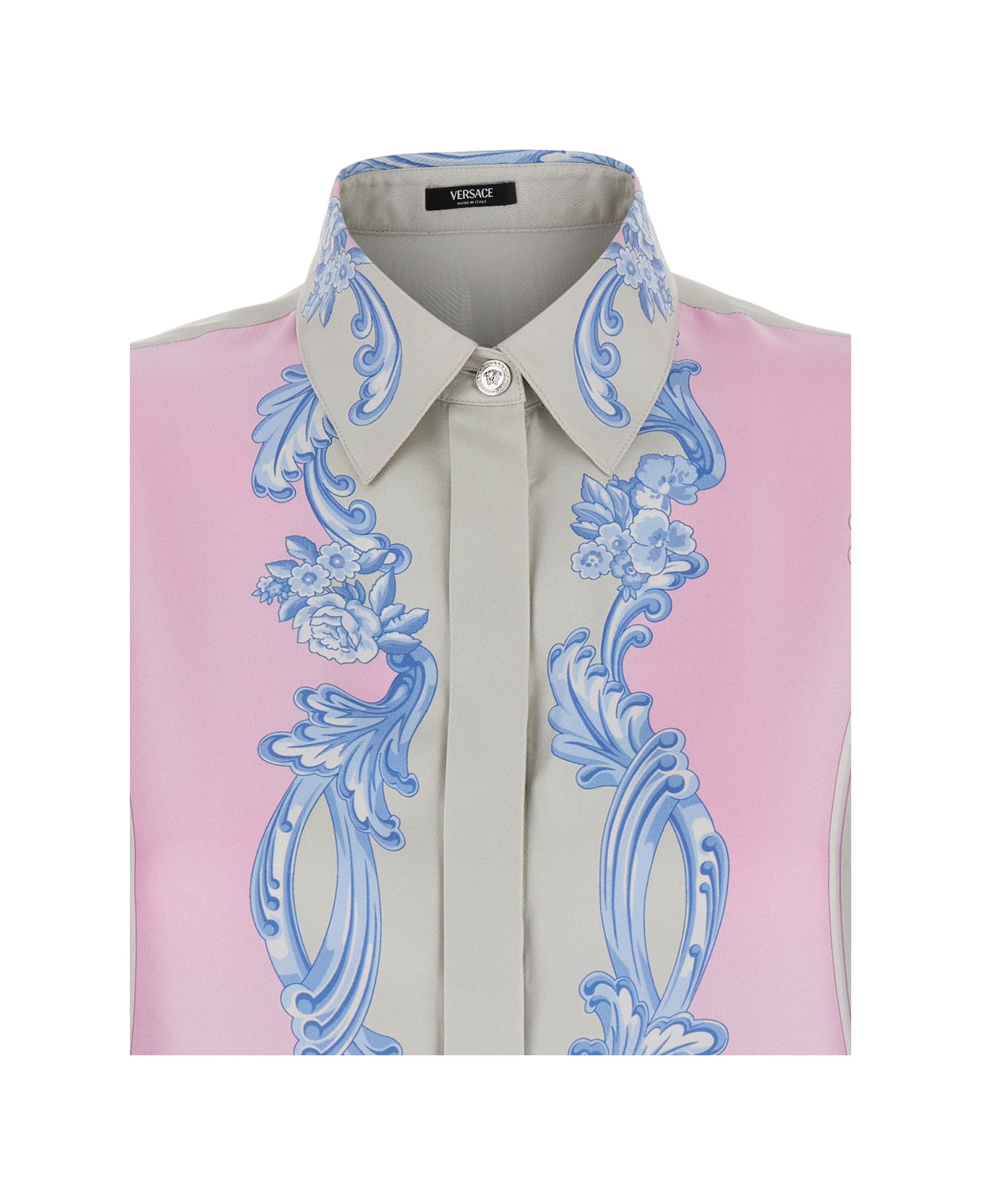 Versace Pink Silk Shirt - Pink