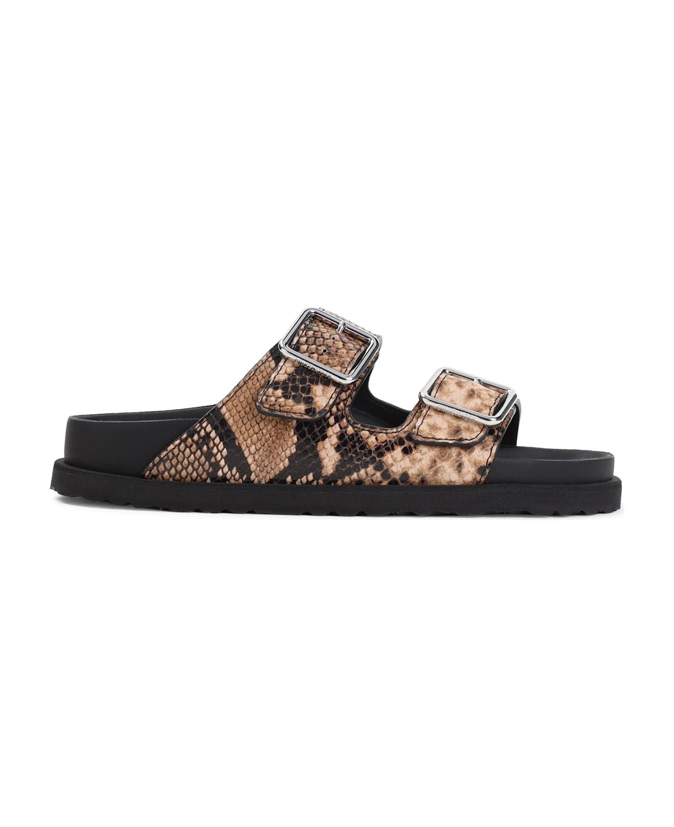 Birkenstock Arizona Double Buckle Sandal - NATURALSNAKEBROWN