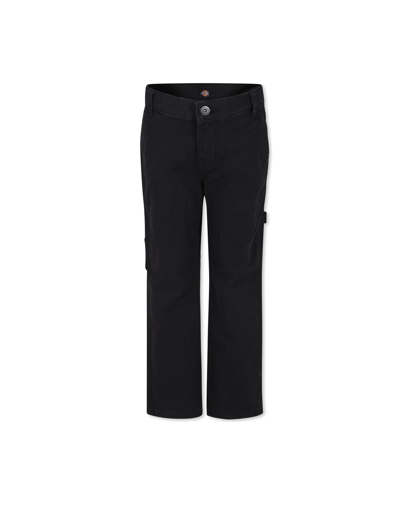 Dickies Black Trousers For Boy With Logo - Black