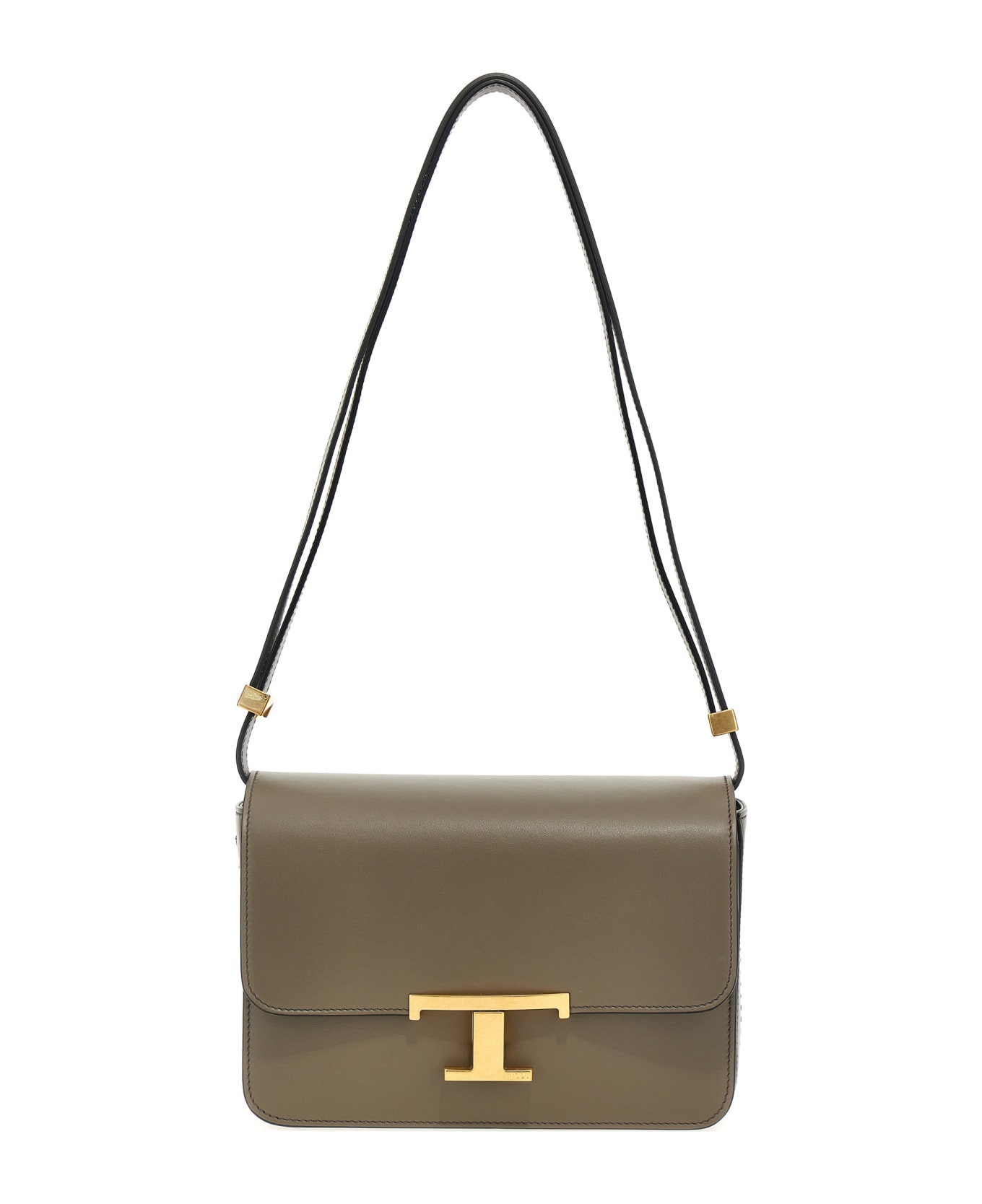 Tod's T Mini Leather Crossbody Bag - Gray