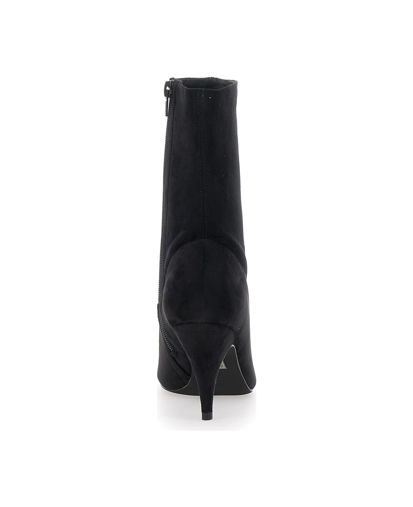 Jeffrey Campbell Black Ankle Boots With Pointed Toe In Leather Woman - Black