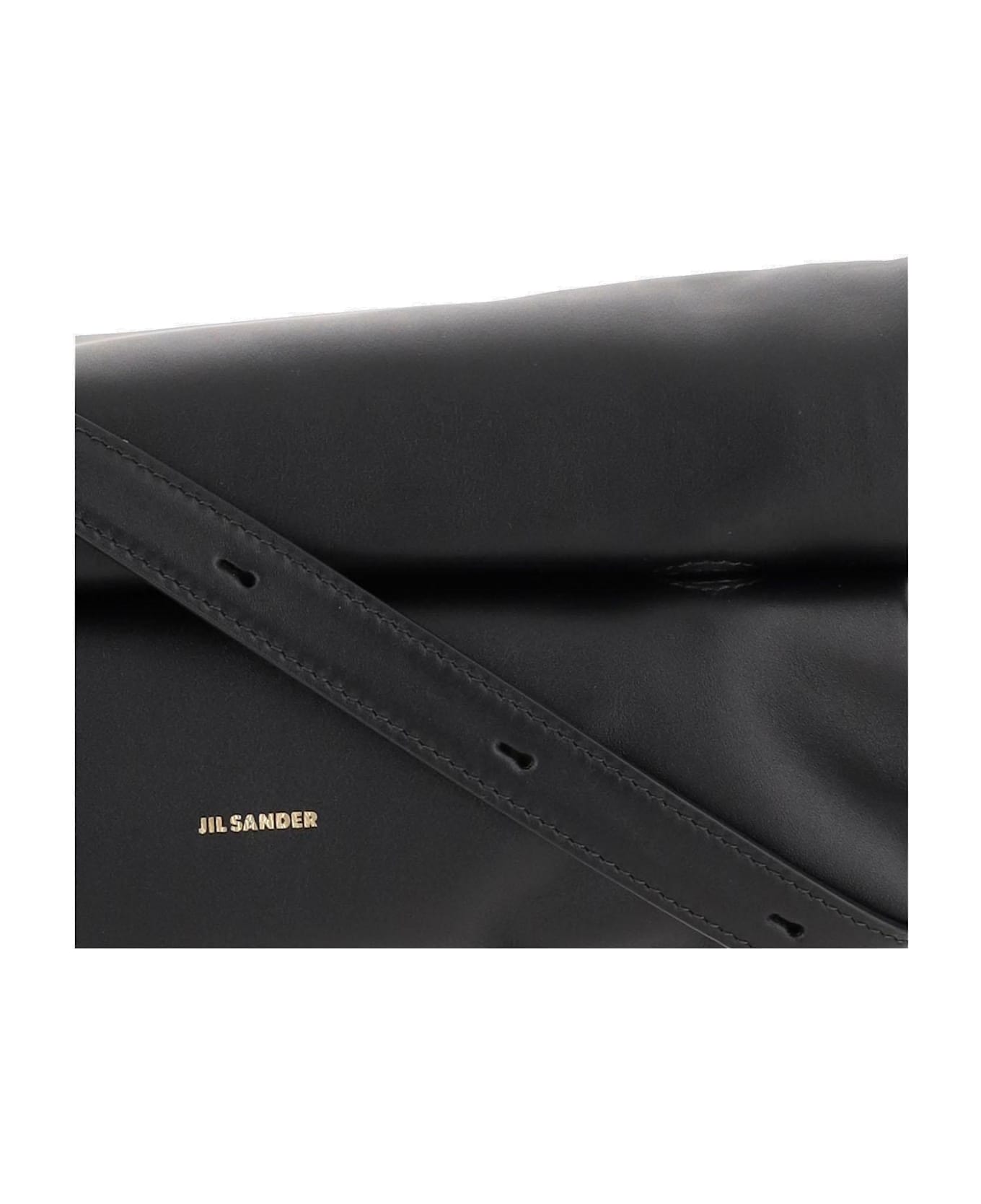 Jil Sander Rollup Small Crossbody Bag - BLACK